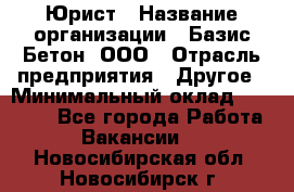 Юрист › Название организации ­ Базис-Бетон, ООО › Отрасль предприятия ­ Другое › Минимальный оклад ­ 25 000 - Все города Работа » Вакансии   . Новосибирская обл.,Новосибирск г.